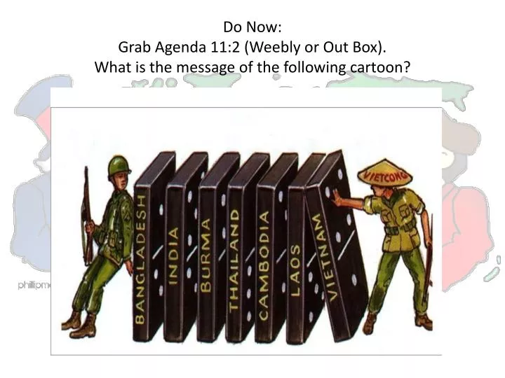 do now grab agenda 11 2 weebly or out box what is the message of the following cartoon