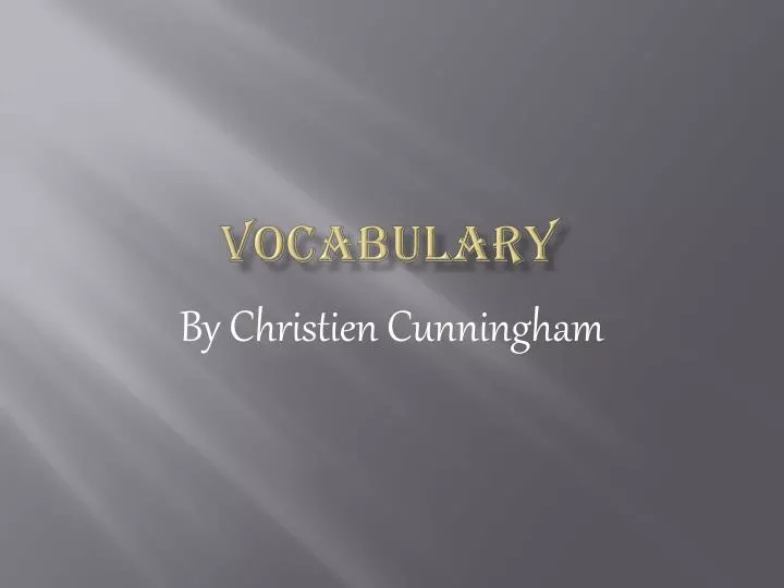 vocabulary