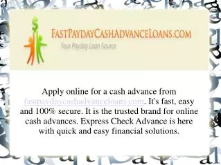 Online fast Payday Cash Advance Loans