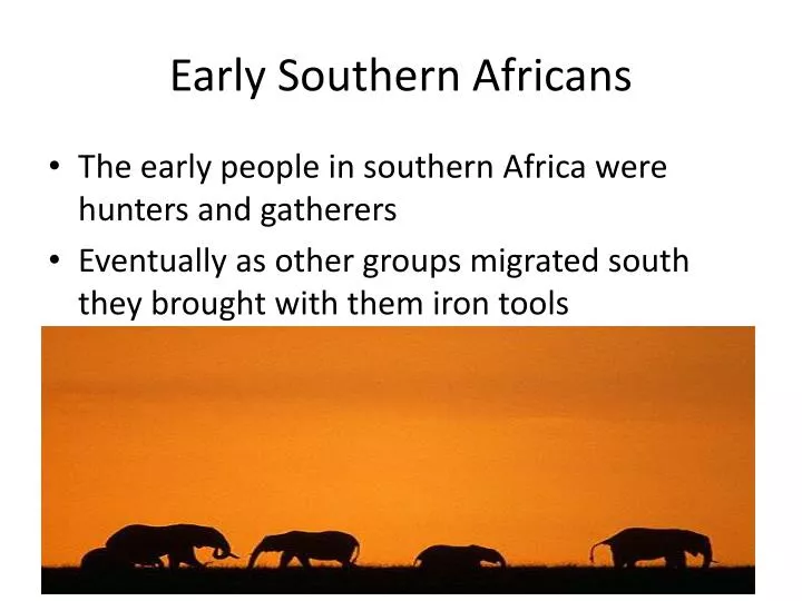 early southern africans