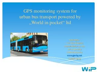 gps monitoring system for urban bus transport powered by world in pocket ltd