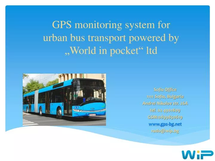 gps monitoring system for urban bus transport powered by world in pocket ltd