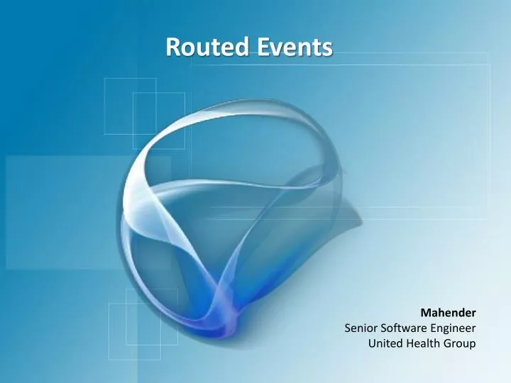 routed events