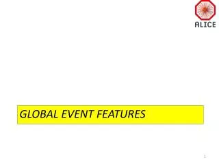 Global Event Features