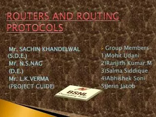 ROUTERS AND ROUTING PROTOCOLS