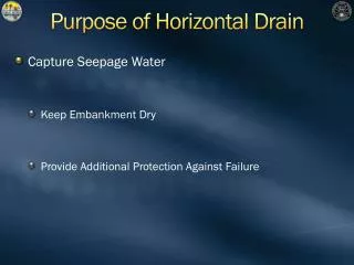 Purpose of Horizontal Drain