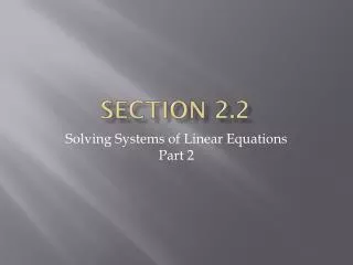 Section 2.2