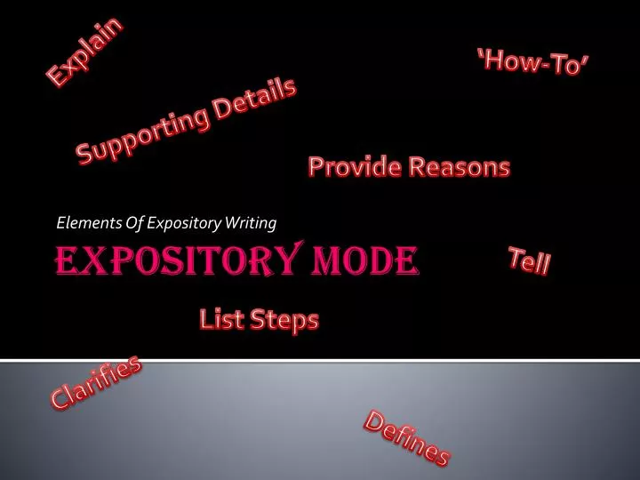 elements of expository writing