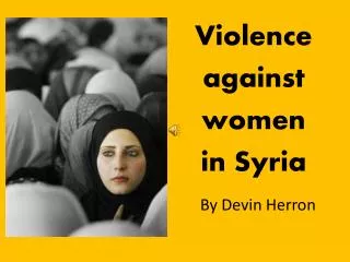 Violence against women in Syria