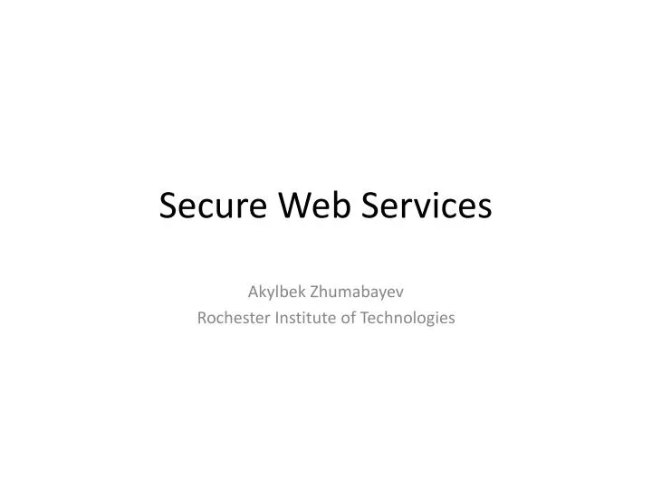 secure web services