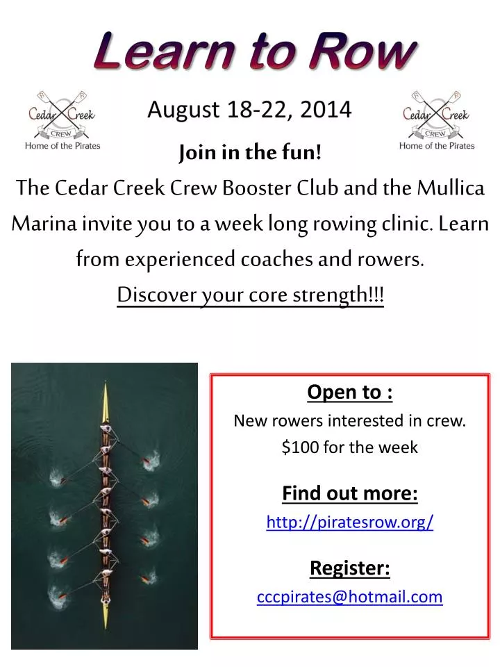 learn to row august 18 22 2014