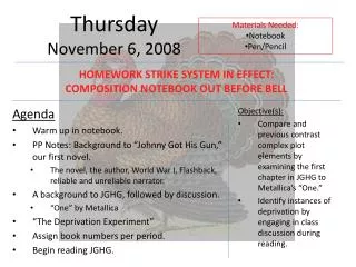 Thursday November 6, 2008