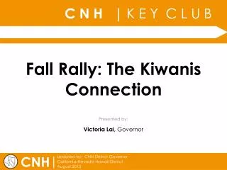 Fall Rally: The Kiwanis Connection