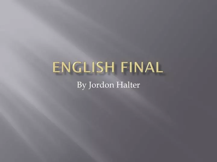 english final