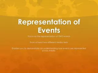 Representation of Events