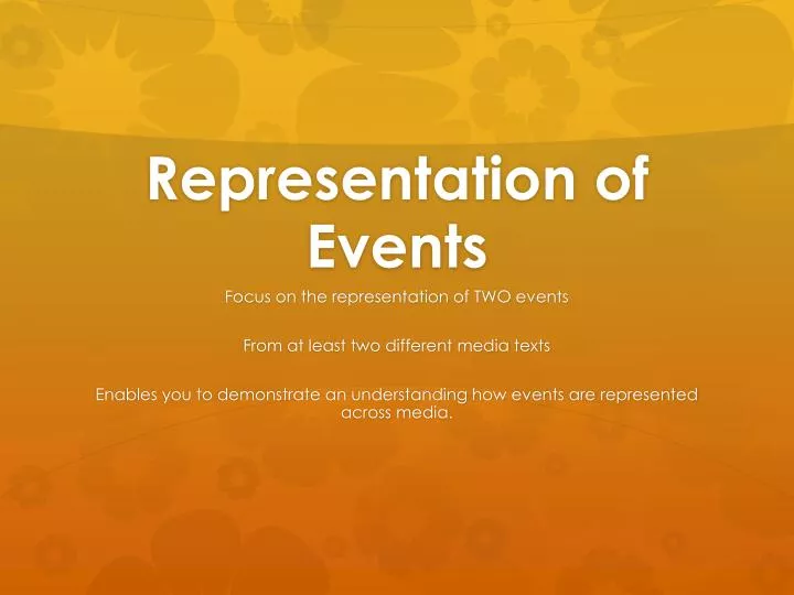 representation of events