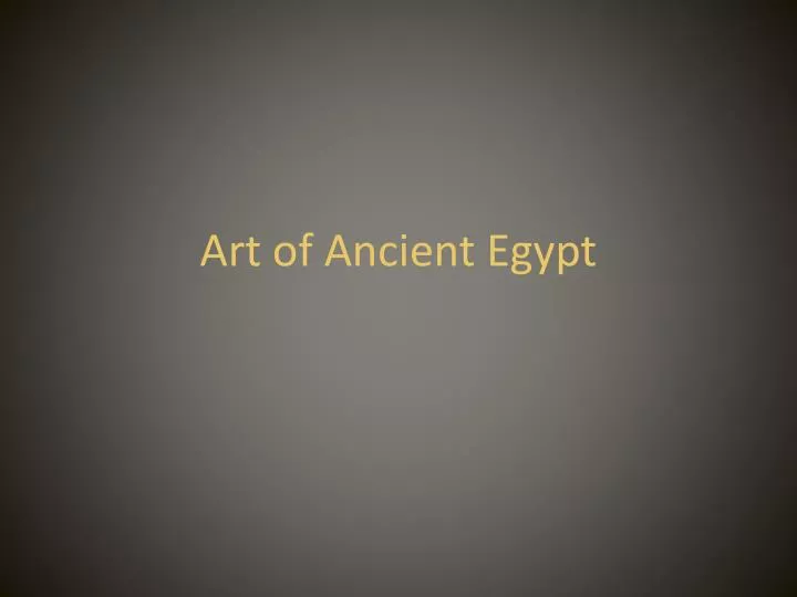 art of ancient egypt