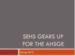 SEHS Gears Up for the AHSGE