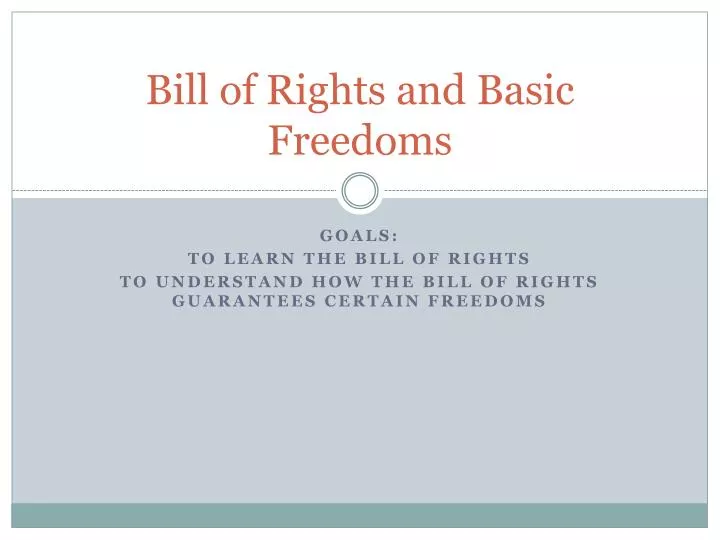 bill of rights and basic freedoms