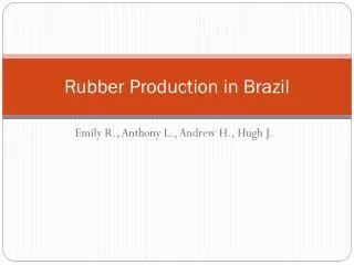 Rubber Production in Brazil