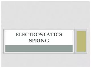 Electrostatics Spring