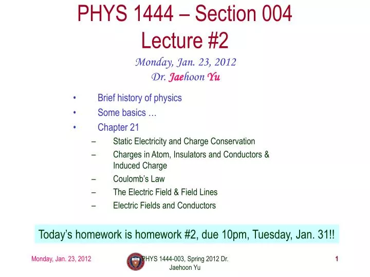 phys 1444 section 004 lecture 2