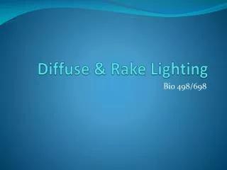 Diffuse &amp; Rake Lighting