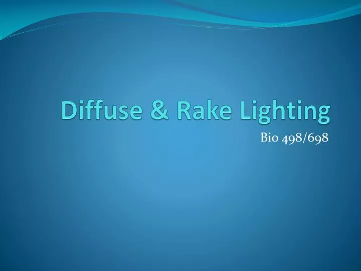 diffuse rake lighting