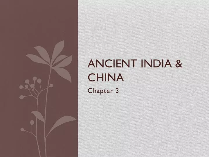 ancient india china