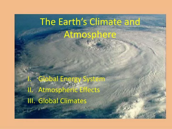 the earth s climate and atmosphere