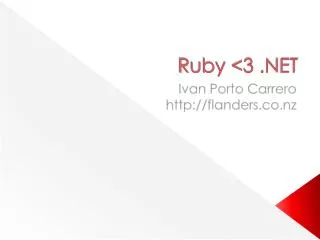 Ruby &lt;3 .NET