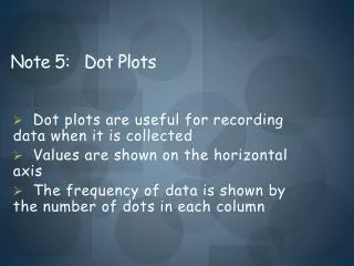 Note 5: Dot Plots
