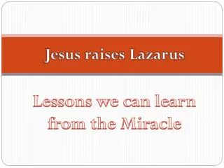 Lessons we can learn from the Miracle