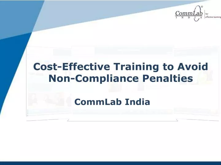 cost effective training to avoid non compliance penalties