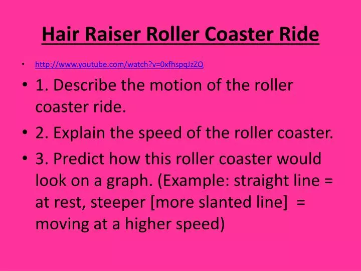 hair raiser roller coaster ride