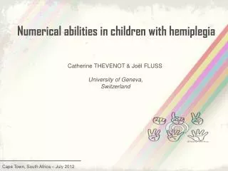 Numerical abilities in children with hemiplegia