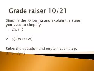 Grade raiser 10/21