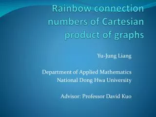 R ainbow connection numbers of Cartesian product of graphs