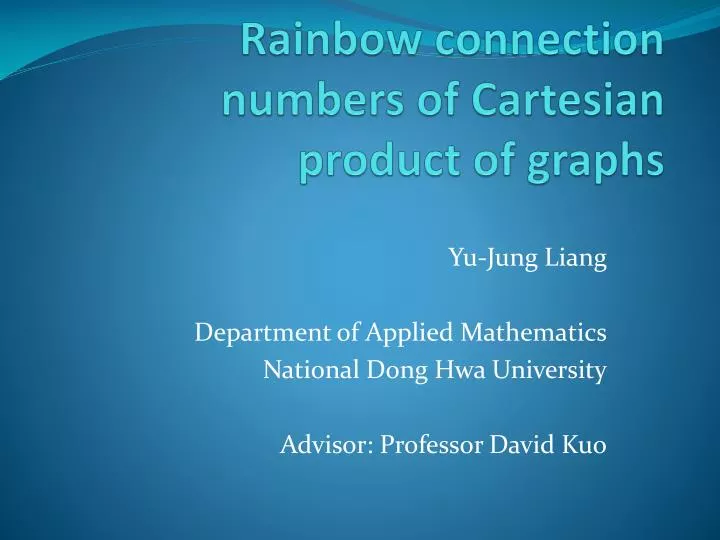 r ainbow connection numbers of cartesian product of graphs