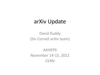 arXiv Update