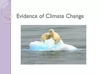 Evidence of Climate Change