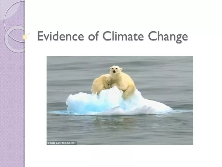 evidence of climate change