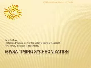 EOVSA timing sychronization