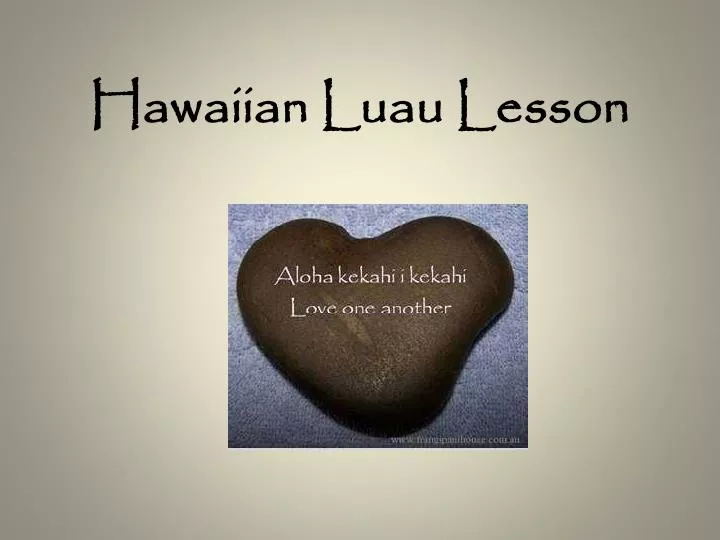 hawaiian luau lesson
