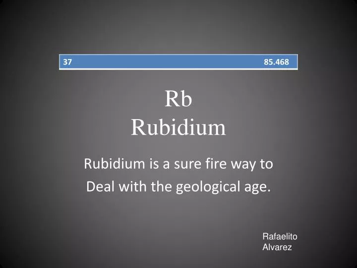 rb rubidium