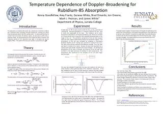Temperature Dependence of Doppler-Broadening for Rubidium-85 Absorption