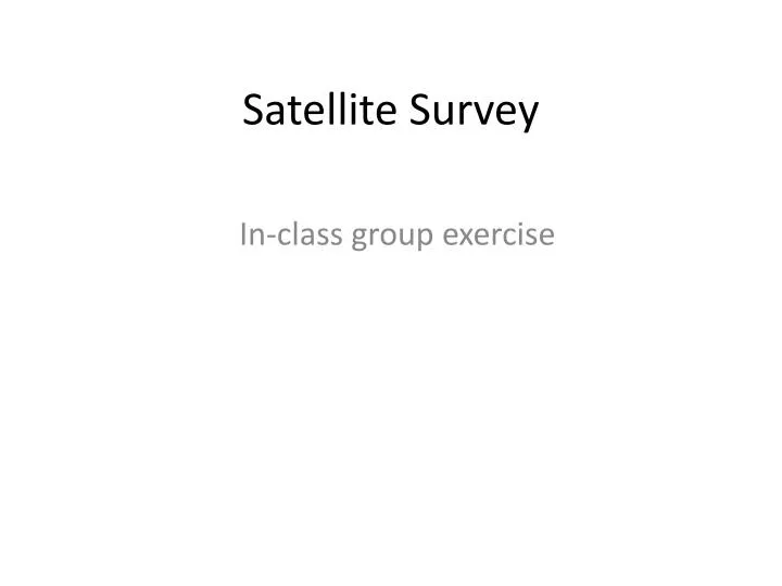 satellite survey