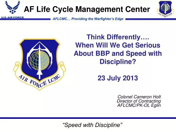 think differently when will we get serious about bbp and speed with discipline 23 july 2013