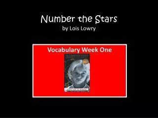 Number the Stars by Lois L owry