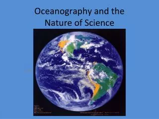 Oceanography and the Nature of Science